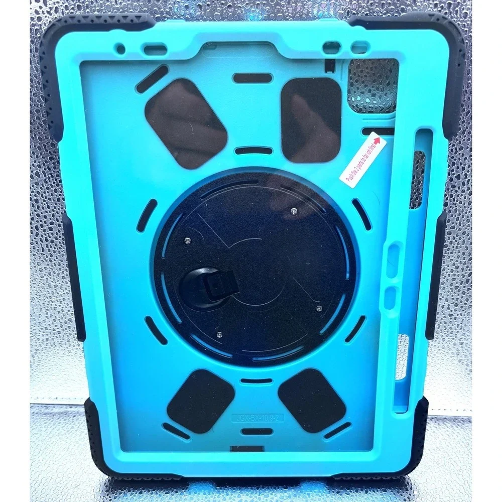 Heavy Duty Rugged Case for iPad 10.9 Blue Shockproof Rotating Stand Handle New